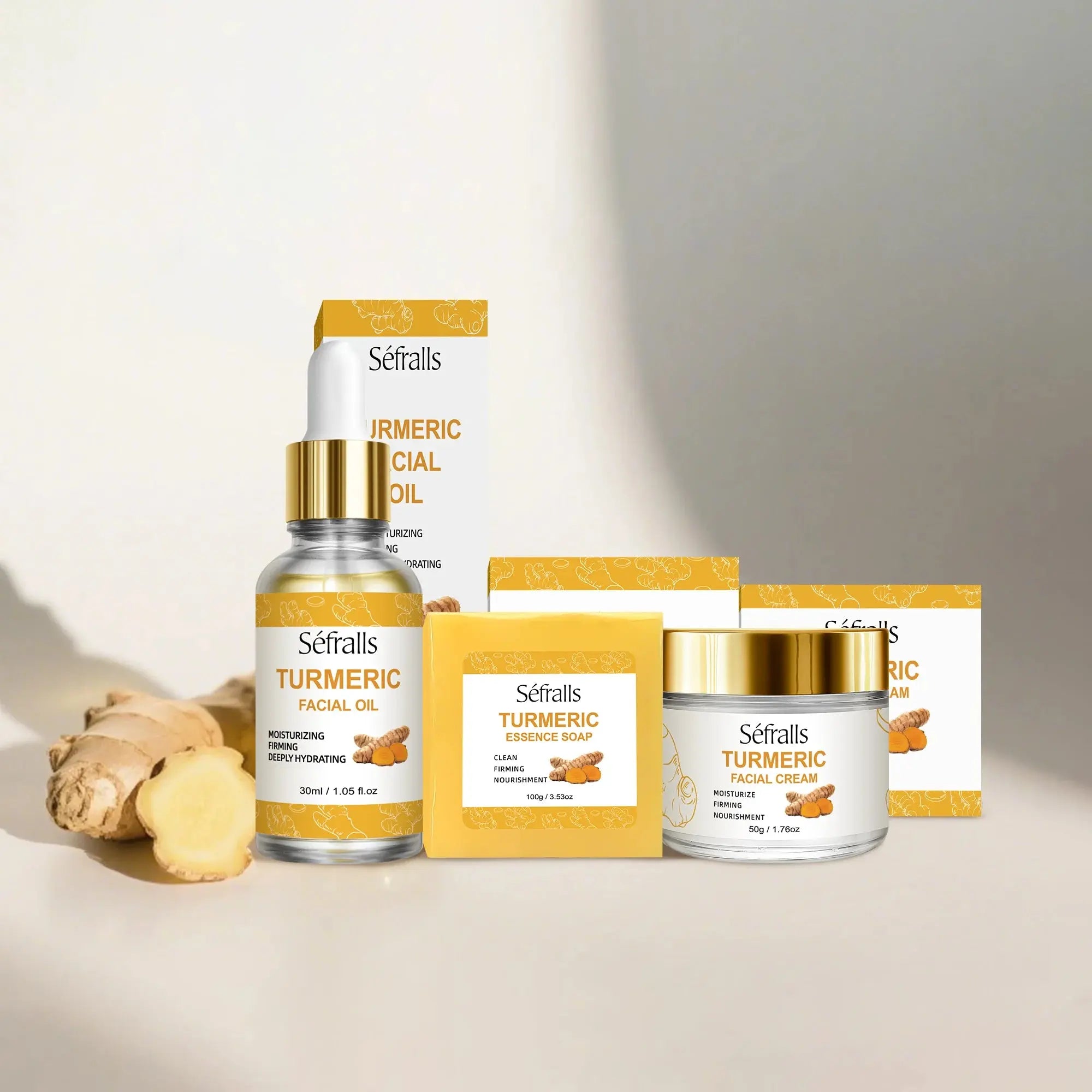 Sefralls Turmeric Skincare Set – 3-Step Complete Care - Femlinza