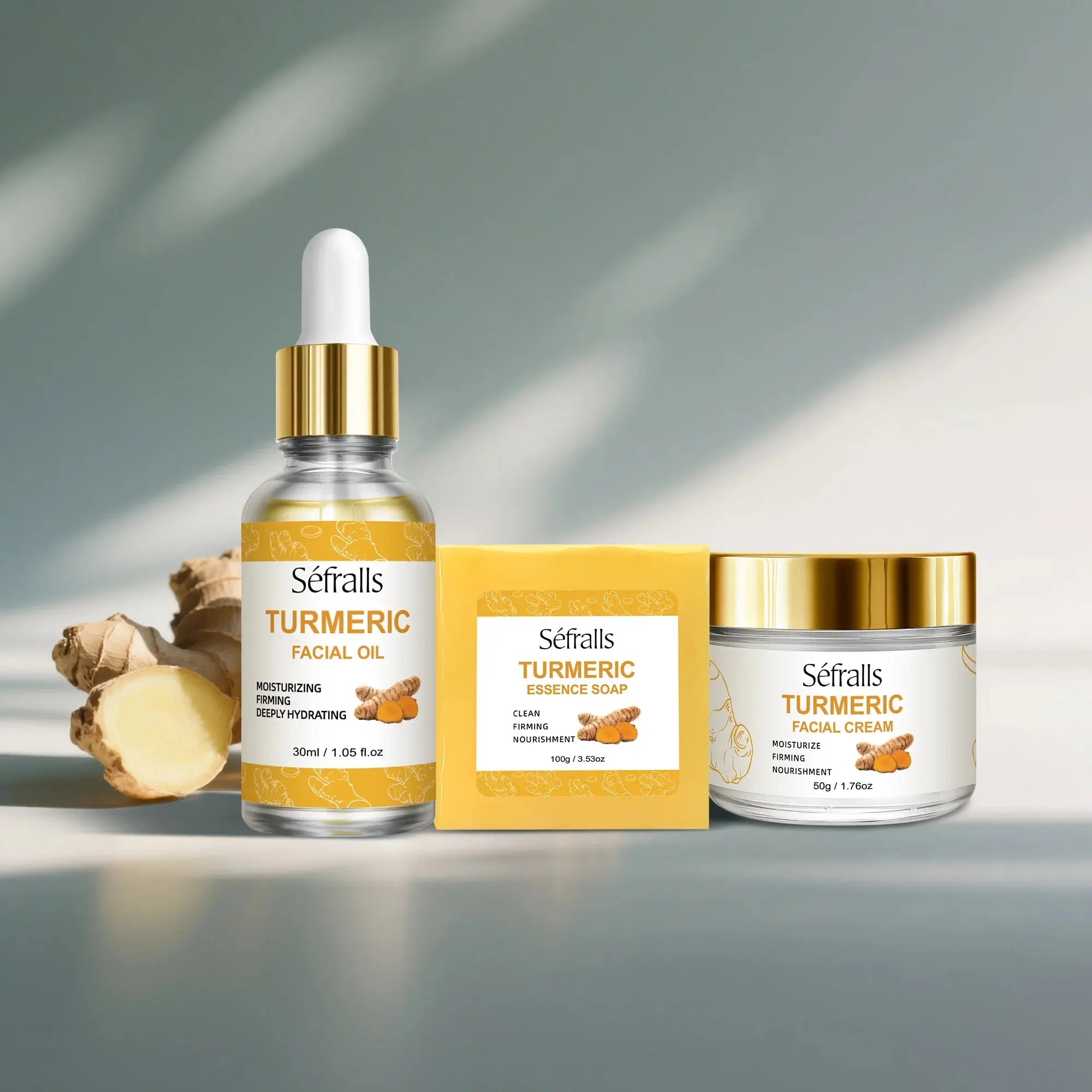 Sefralls Turmeric Skincare Set – 3-Step Complete Care - Femlinza