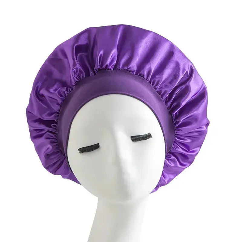 Shower Cap Hairdressing Hair Care Hat High Elasticity Monthly Shower Cap Female Nursing Satin Sleeping Cap - Femlinza