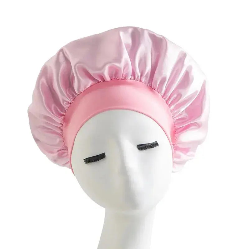 Shower Cap Hairdressing Hair Care Hat High Elasticity Monthly Shower Cap Female Nursing Satin Sleeping Cap - Femlinza