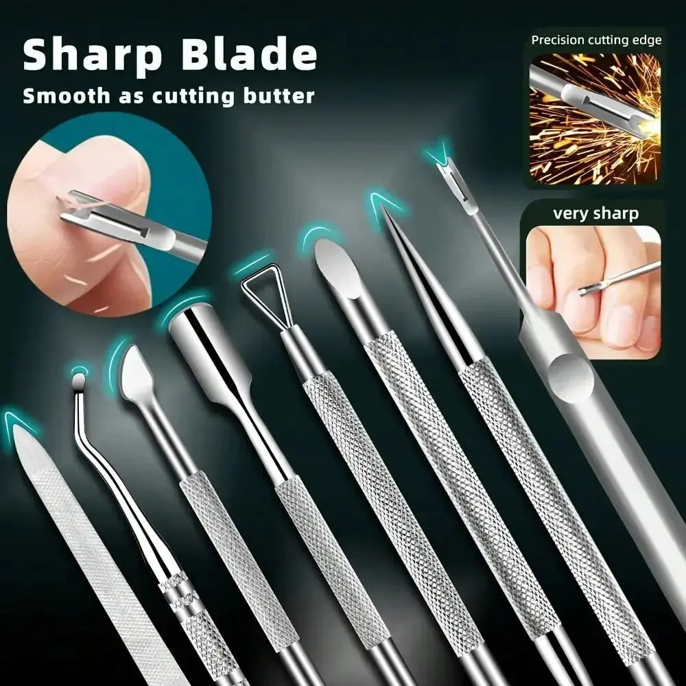 Stainless Steel Foot & Nail Care Set – Dead Skin & Cuticle Remover - Femlinza