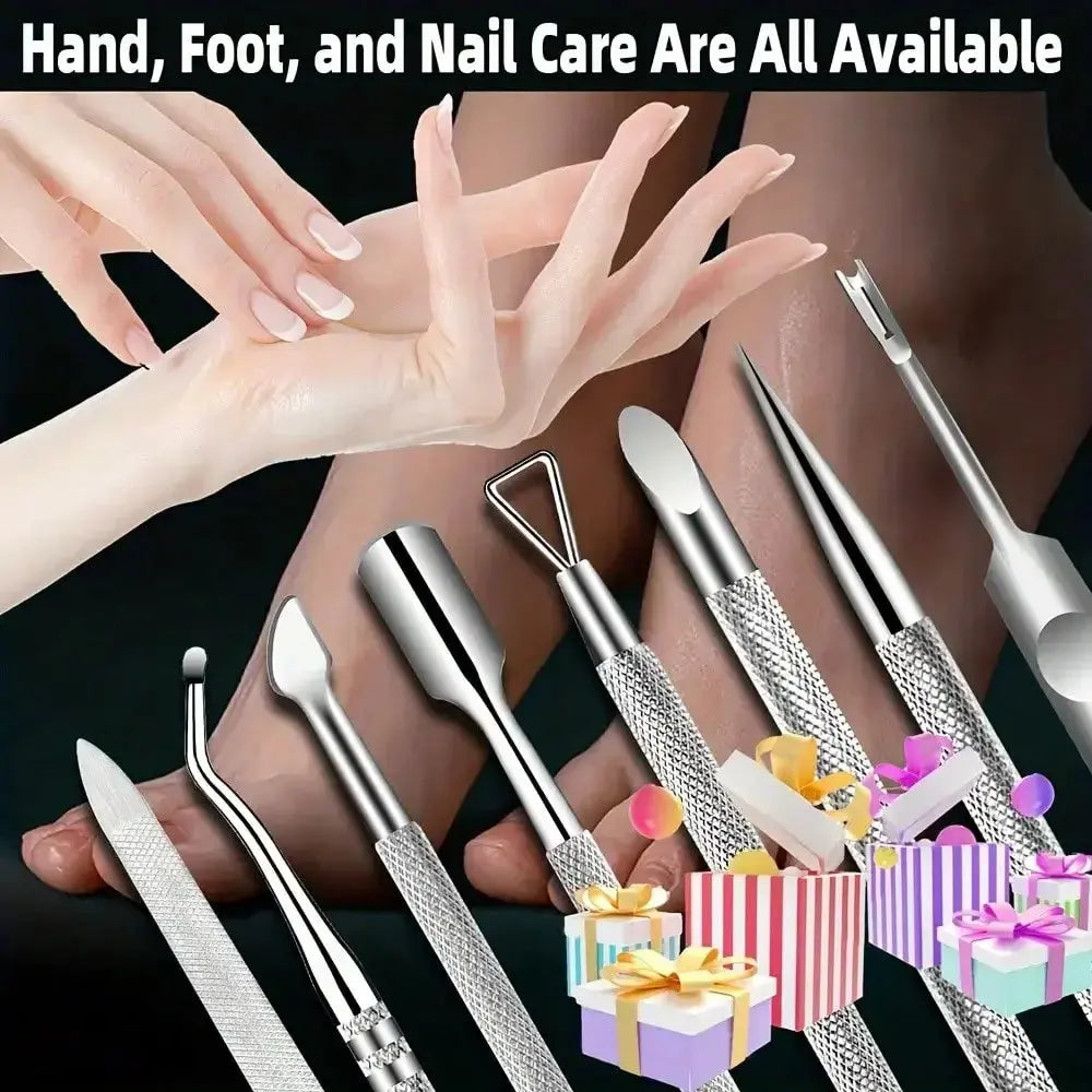 Stainless Steel Foot & Nail Care Set – Dead Skin & Cuticle Remover - Femlinza