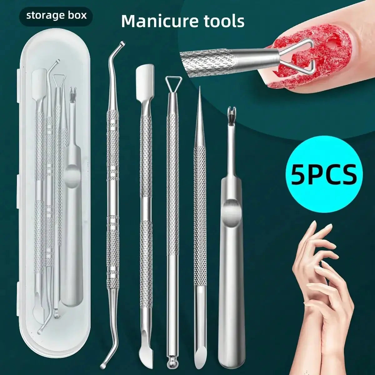 Stainless Steel Foot & Nail Care Set – Dead Skin & Cuticle Remover - Femlinza