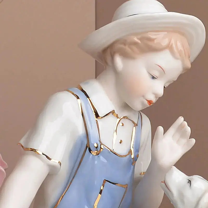 Swing Girl Ceramic Figurine – Modern European Home Décor - Femlinza