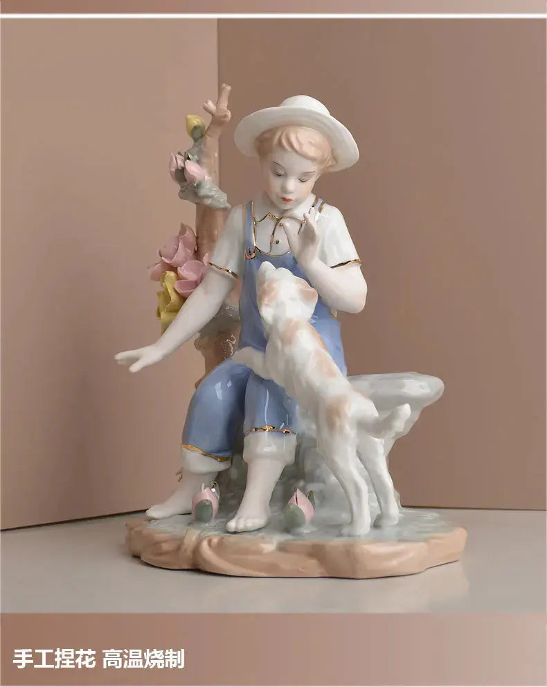 Swing Girl Ceramic Figurine – Modern European Home Décor - Femlinza