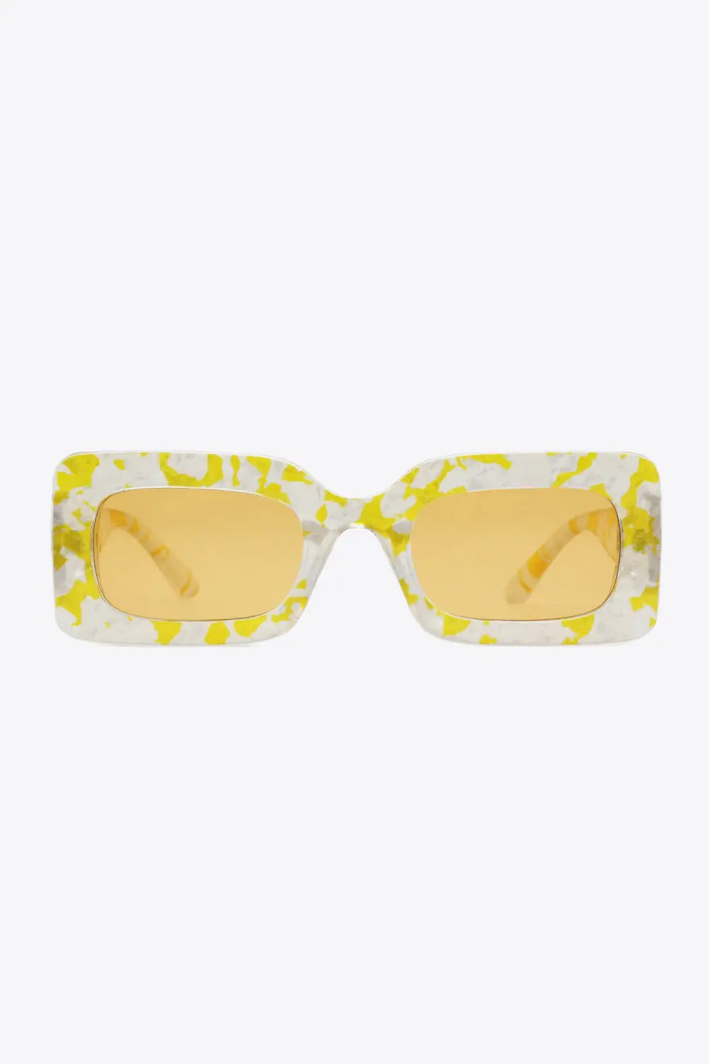 Tortoiseshell Rectangle Polycarbonate Sunglasses - Femlinza