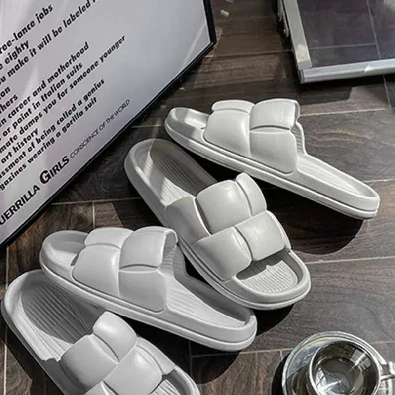 Unisex Non-Slip EVA Bathroom Slippers – Lightweight & Breathable Home Sandals - Femlinza