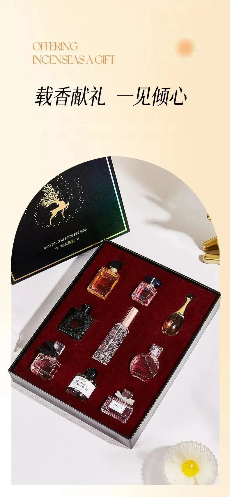 Women Perfume Gift Box Long Lasting Woody Floral Cologne Mens Pheromones Fragrance Compact Portable Perfume Luxury Gift Set - Femlinza
